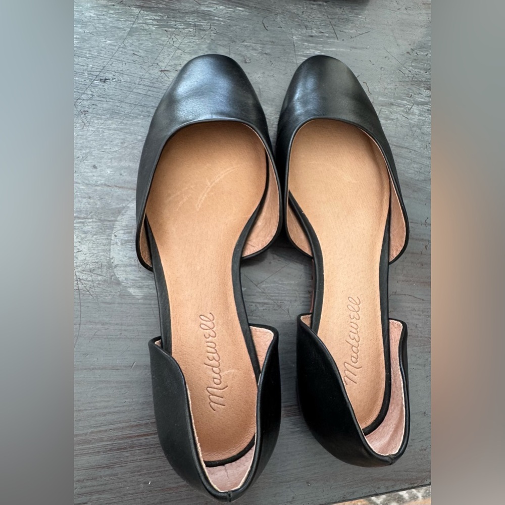 Madewell Black Leather Flats - Picture 2 of 5